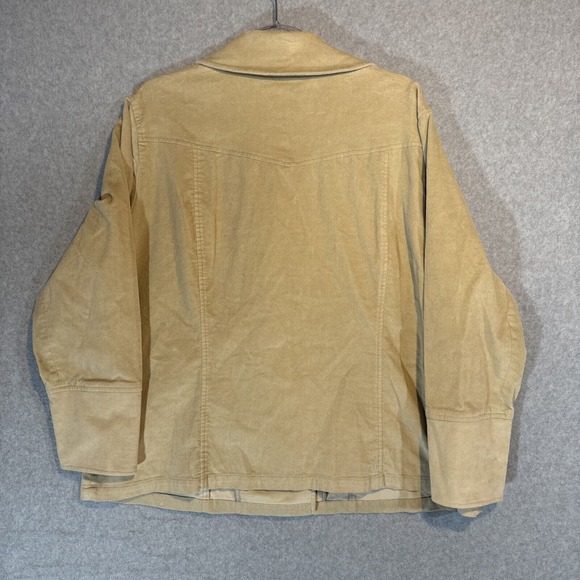 Talbots Safari Utility Jacket Size Petite 16W Velour Stretch Tan Beige Pea‎ Coat - Picture 7 of 10